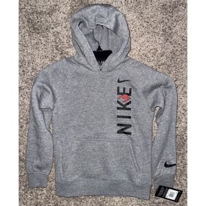 Nike‎ 3BRAND Long Sleeve Sweatshirt Gray Hooded Boys Youth Small